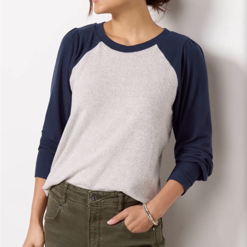 Evereve Mandy cozy varsity top-NEW!